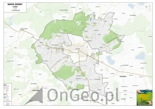 Mapa gminy Turek